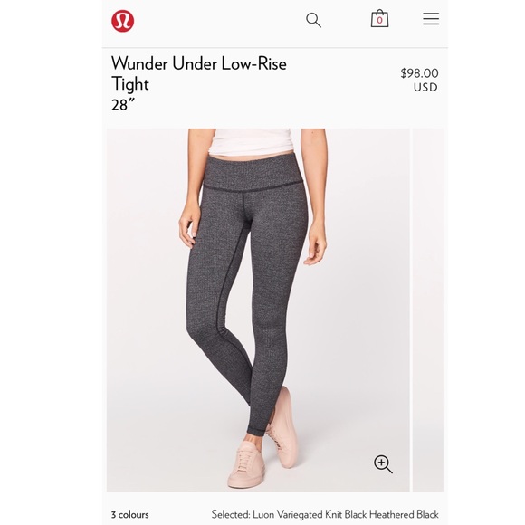 lululemon athletica Pants - Lululemon low-rise  Wunder Under leggings, tight